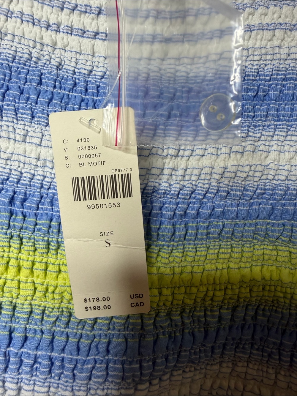Anthropologie Striped Maxi Dress in Blue, White & Yellow-Green - Picture 3 of 10